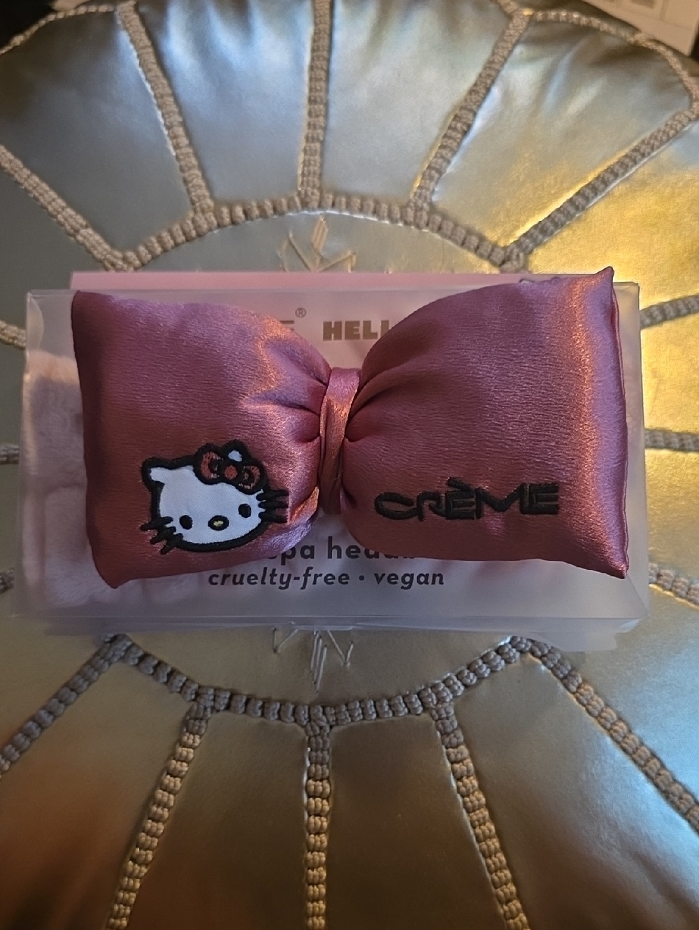 Hello Kitty Plush Spa Teddy Headband - Light Pink